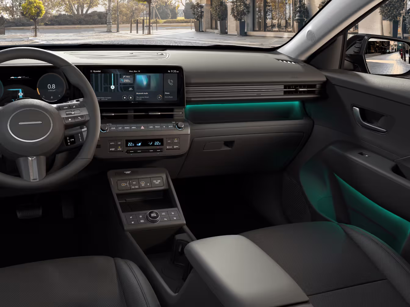 Interiör i Hyundai KONA Hybrid