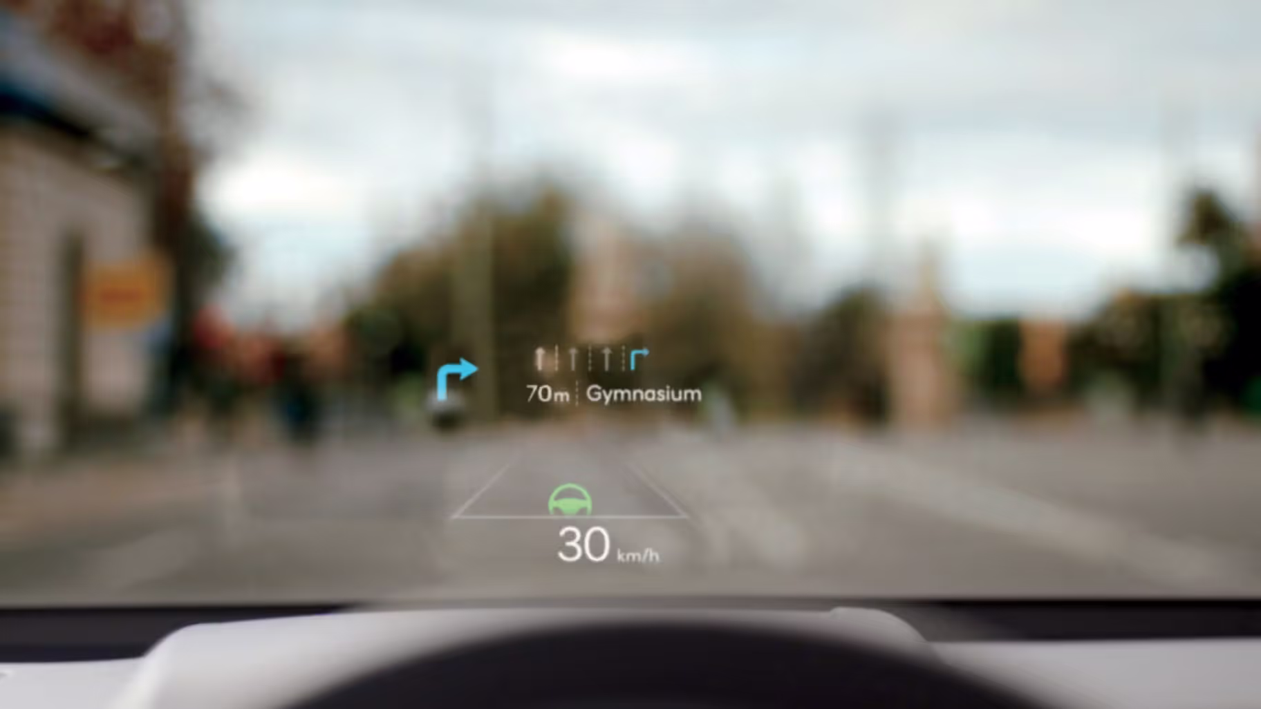Head-up display i KONA Electric Advanced