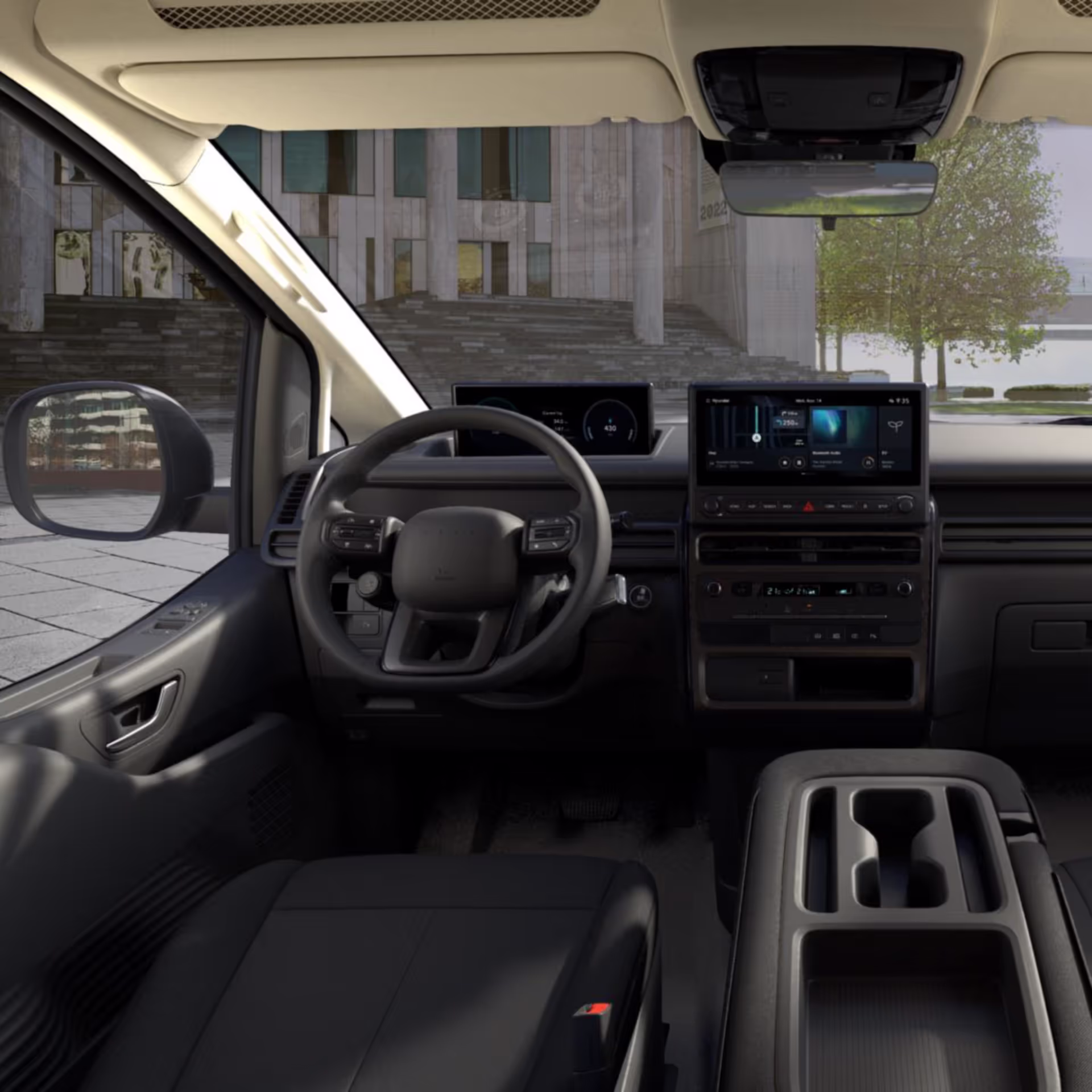 Förarplats och instrumentpanel i Hyundai STARIA Cargo